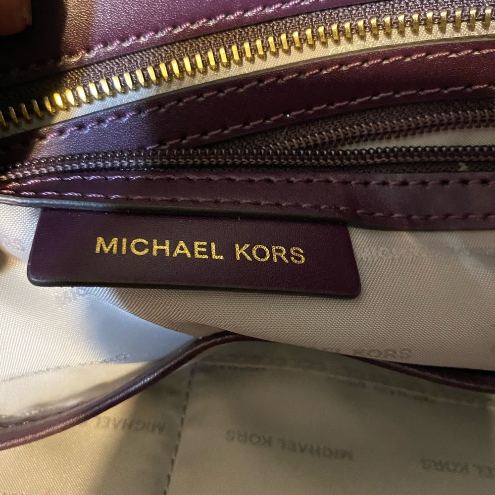 Michael Michael Kors Purple Leather Tote Bag - Picture 6 of 14